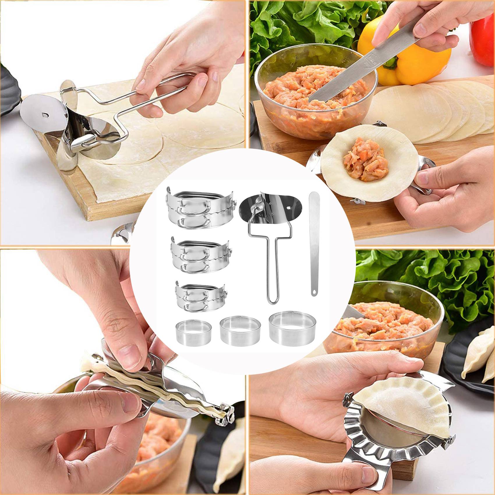 Dumpling Press Set - ABKW - Juego de 8 piezas