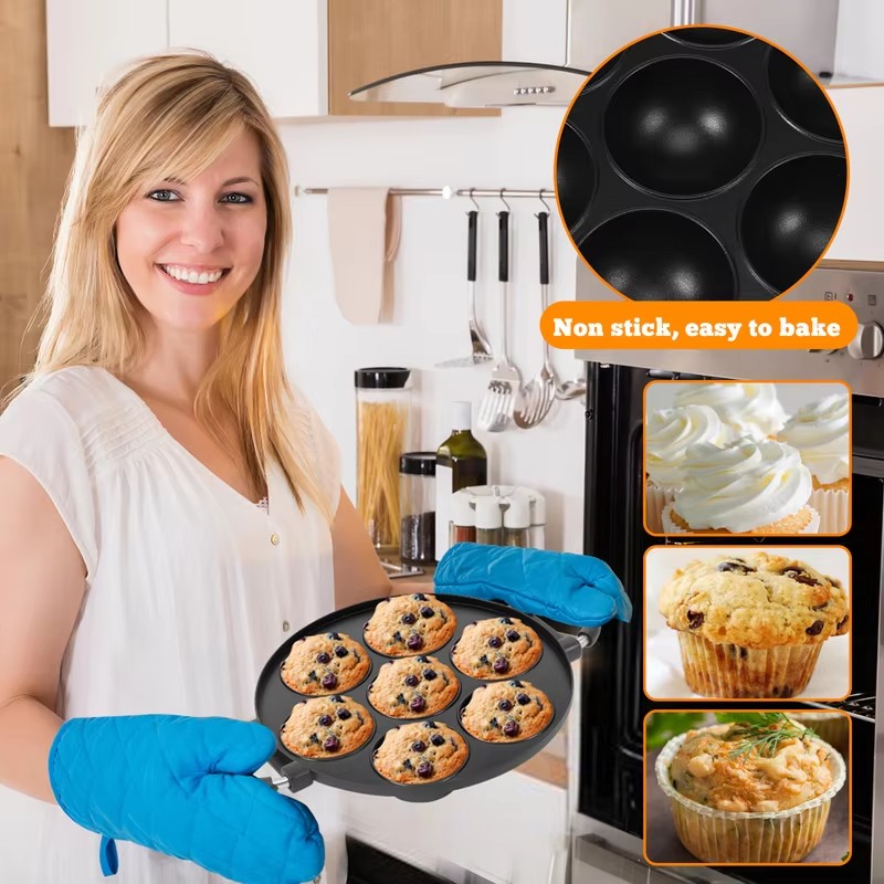 Molde de aluminio con 7 cavida - Takoyaki Grill Plate reseña y precio