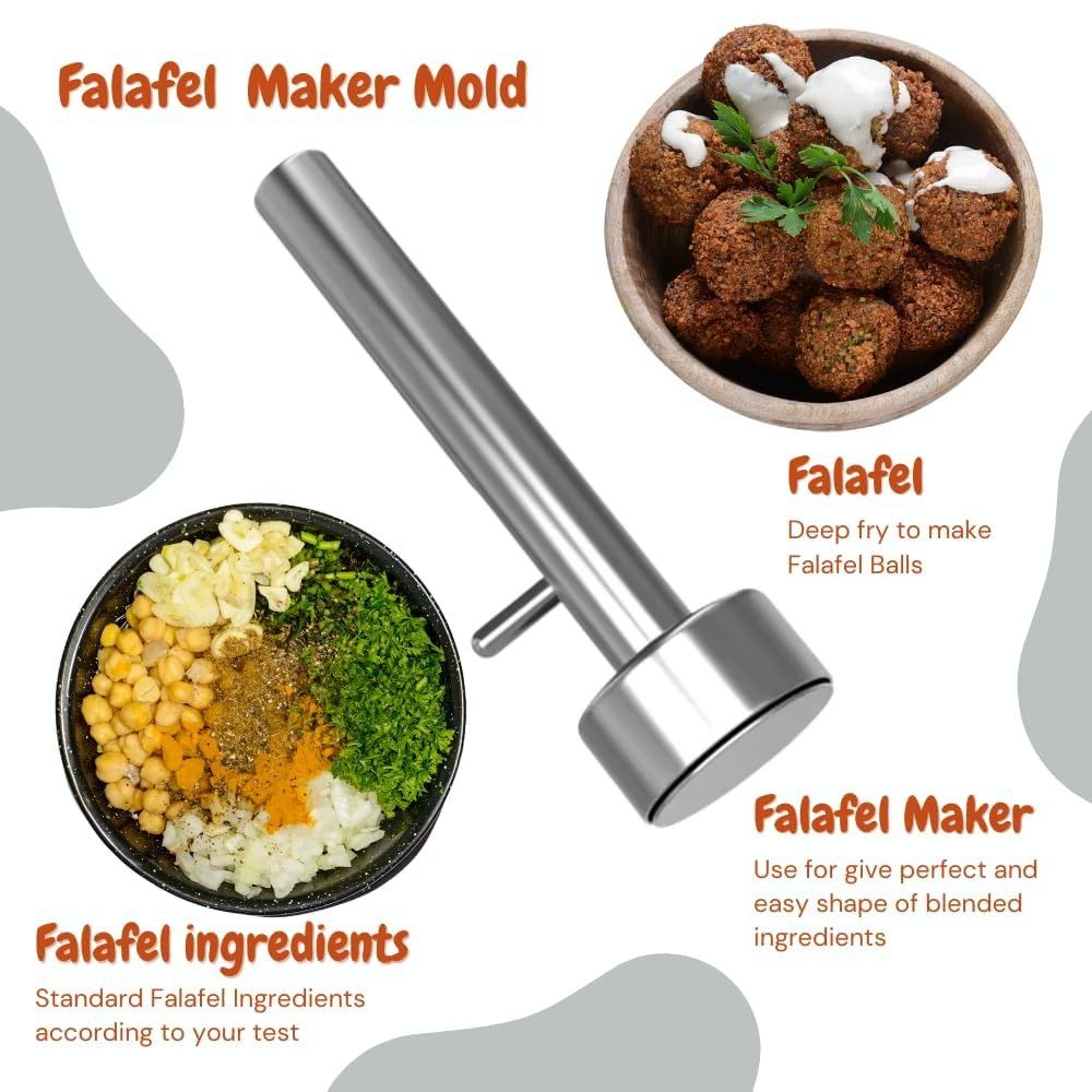 Cuchara para falafel de acero  - Hot Dog Press reseña y precio