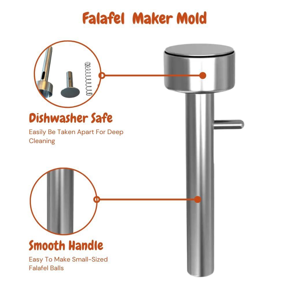 Cuchara para falafel de acero  - Hot Dog Press reseña y precio